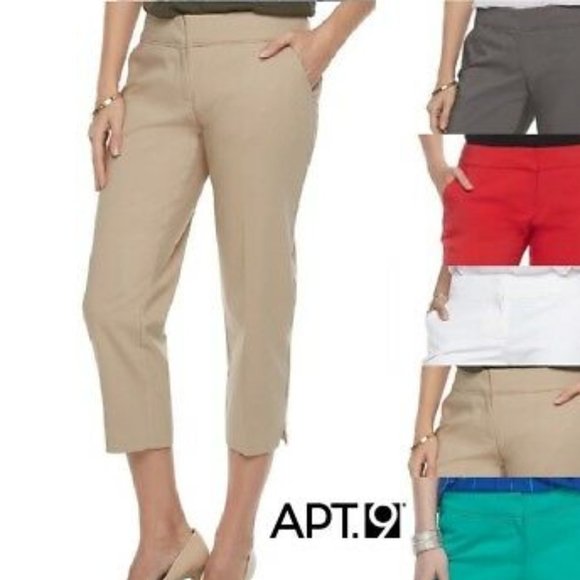 Apt 9 Stretch Straight Capri Pants 